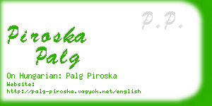 piroska palg business card